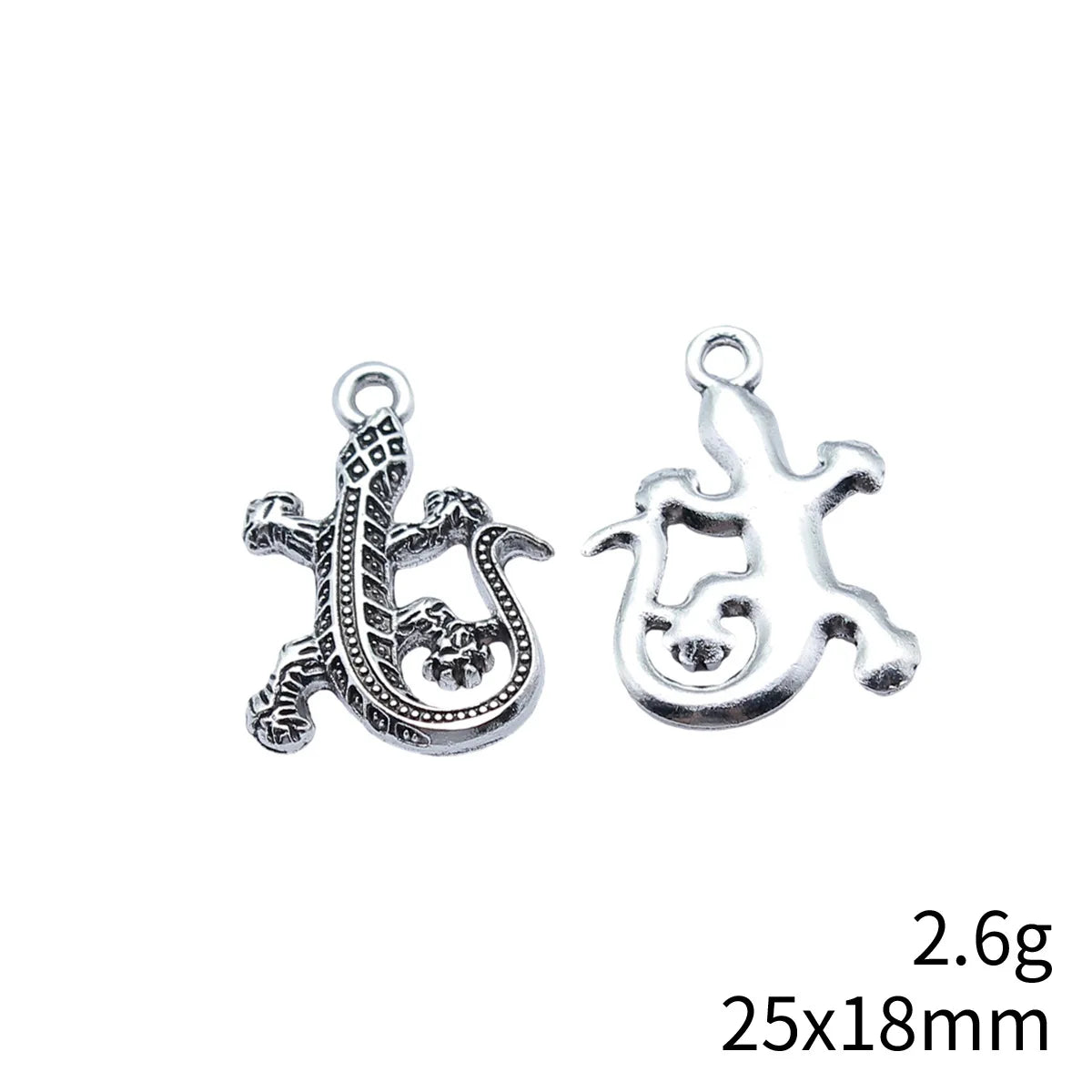 25x18mm 2.6g Multicolor Zinc Alloy Lizard Charm Pendant for DIY Necklace Bracelet Jewelry Making