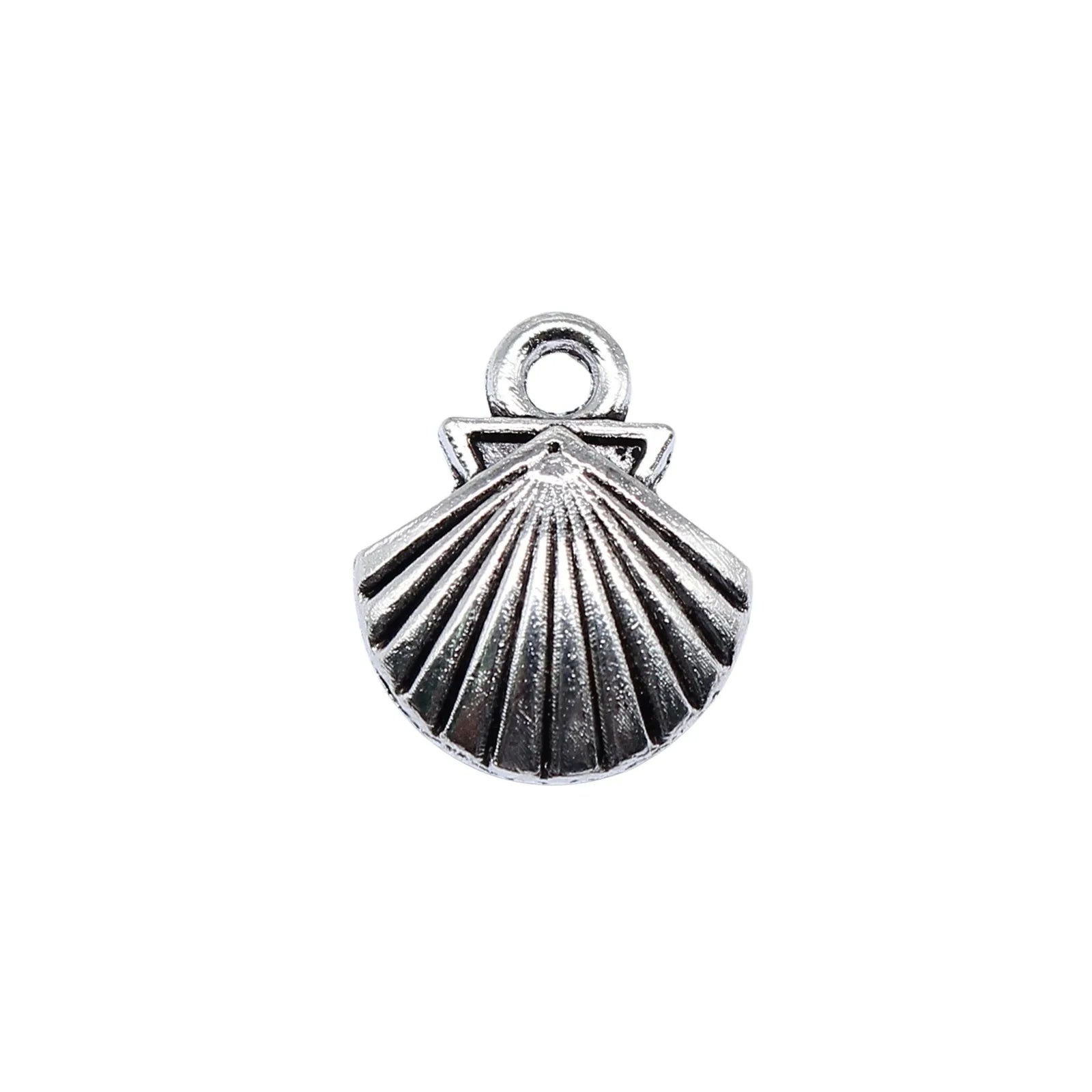 14x11mm 0.8g Antique Silver Zinc Alloy Scallop Shell Charm Pendant for DIY Ocean Jewelry Making
