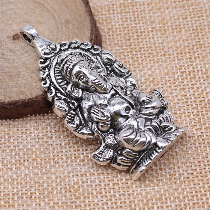 62x32mm 15.6g Zinc Alloy Elephant God Charm Pendant for DIY Necklace Bracelet Jewelry Making