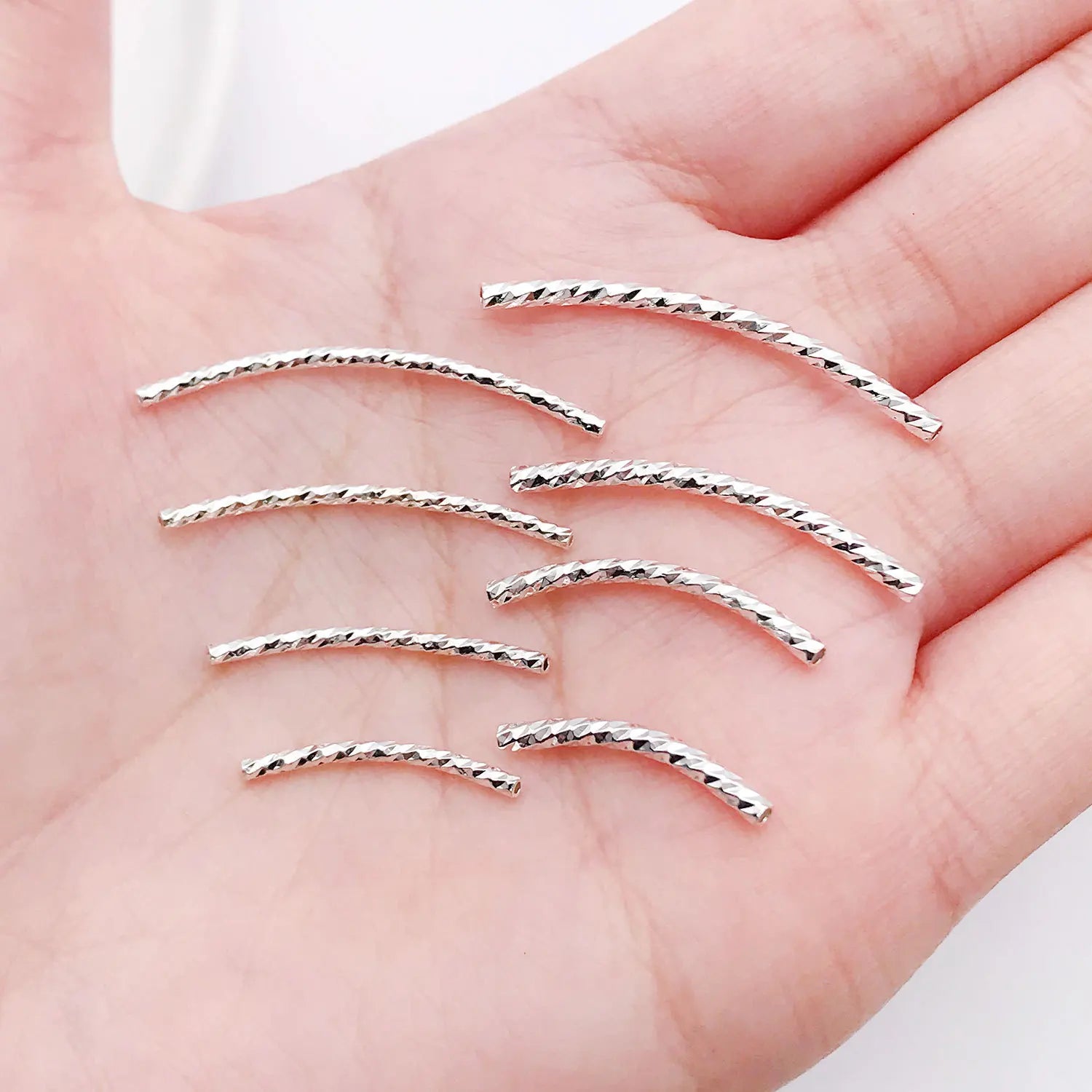 Copper Alloy 18K Gold Plated Twisted Faceted Bead Connector Tube for Necklace Bracelet Making