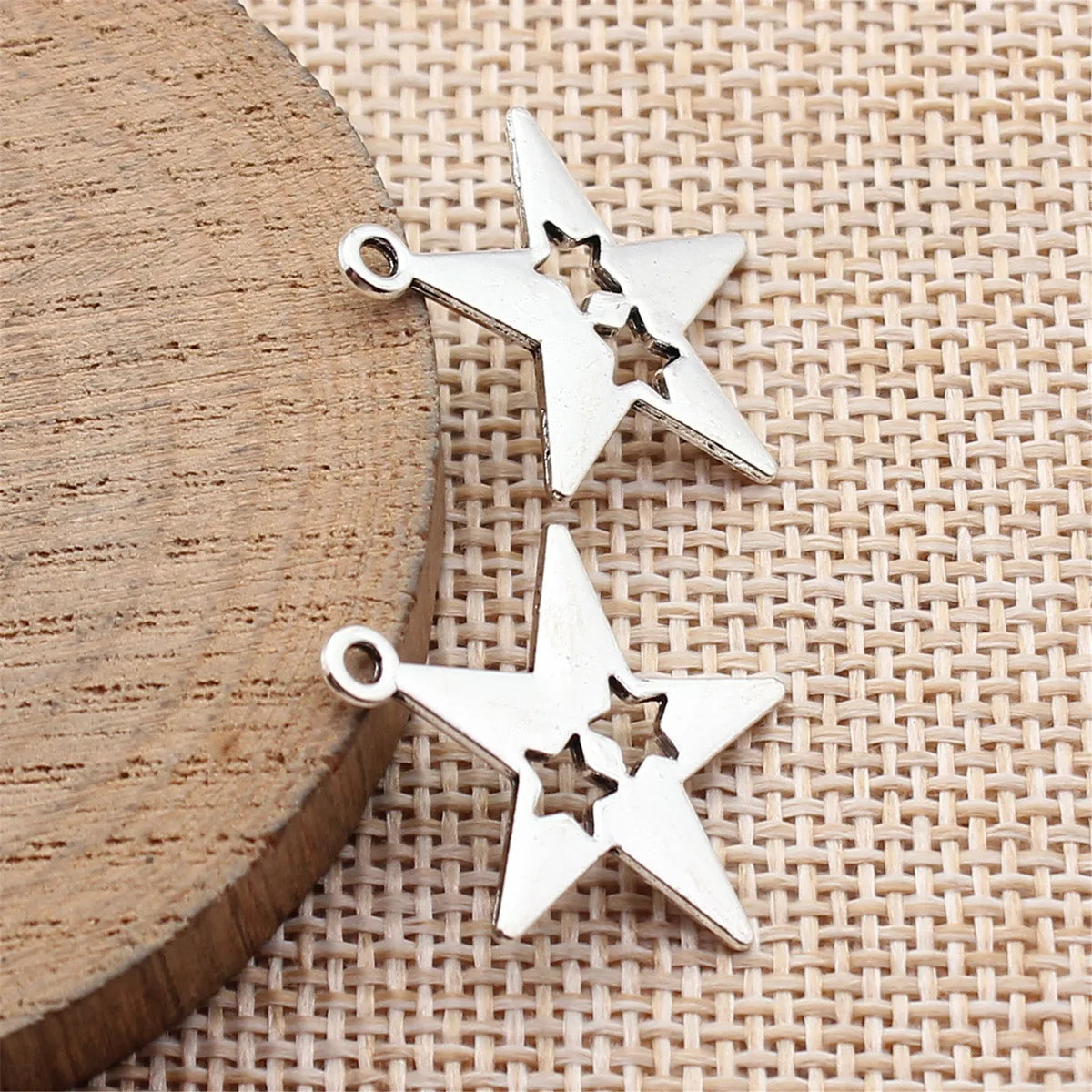 23x20mm 1.2g Multicolor Zinc Alloy Five-Point Star Charm Pendant for DIY Bracelet Necklace Making