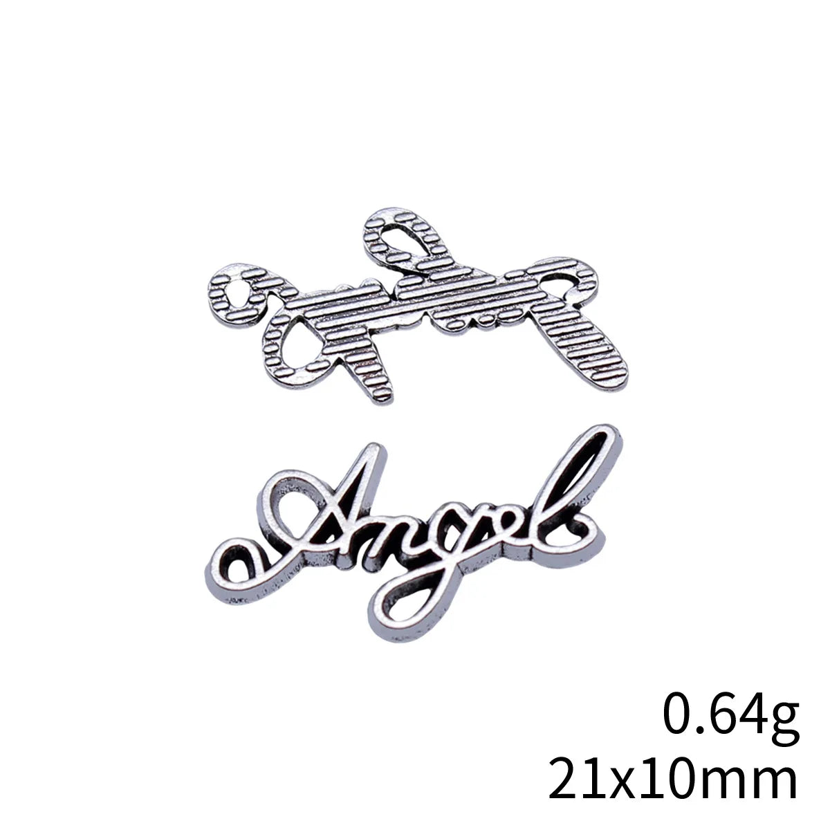 21x10mm 0.64g Antique Silver Zinc Alloy Angel Charm Pendant for DIY Bracelet Necklace Jewelry Making
