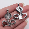 32x43mm 6.2g Antique Silver Zinc Alloy Cobra Snake Charm Pendant for DIY Necklace Bracelet Making