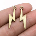 7x27mm 0.8g Multicolor Zinc Alloy Lightning Charm Pendant for DIY Punk Necklace Bracelet Making
