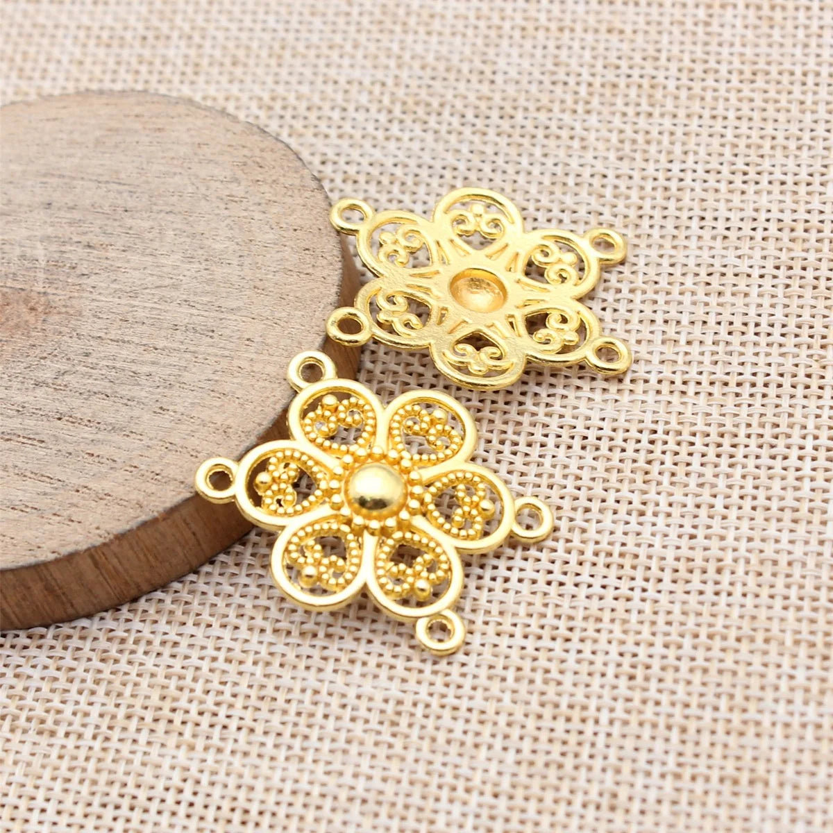 27x30mm 3.3g Multicolor Zinc Alloy 4-Hole Connector Charm for Body Chain Waist Chain DIY Jewelry