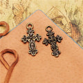 30x17MM Antique Silver Zinc Alloy Cross Charm Pendant for DIY Necklace Bracelet Jewelry Making