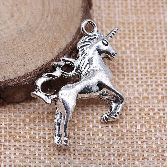 37x28mm 7.2g Multicolor Zinc Alloy 3D Unicorn Charm Pendant for DIY Necklace Bracelet Jewelry Making