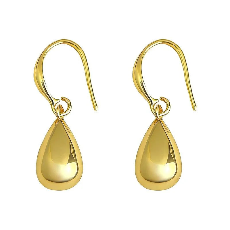 Old Money Minimalist Teardrop Tassel Drop Earrings Eco-Friendly Copper Commuter Jewelry