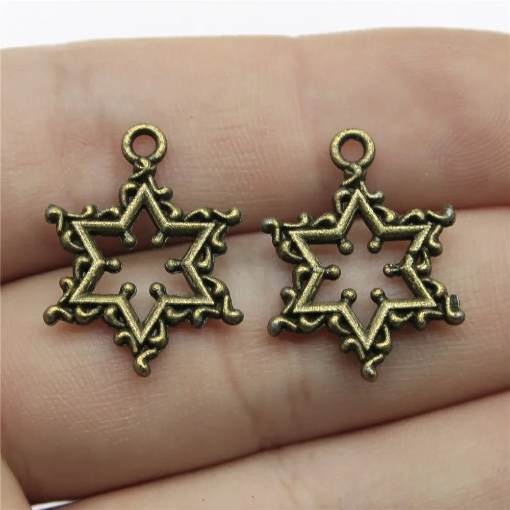22x16mm 1.3g Multicolor Zinc Alloy Snowflake Charm Pendant for Christmas Bracelet Necklace Making