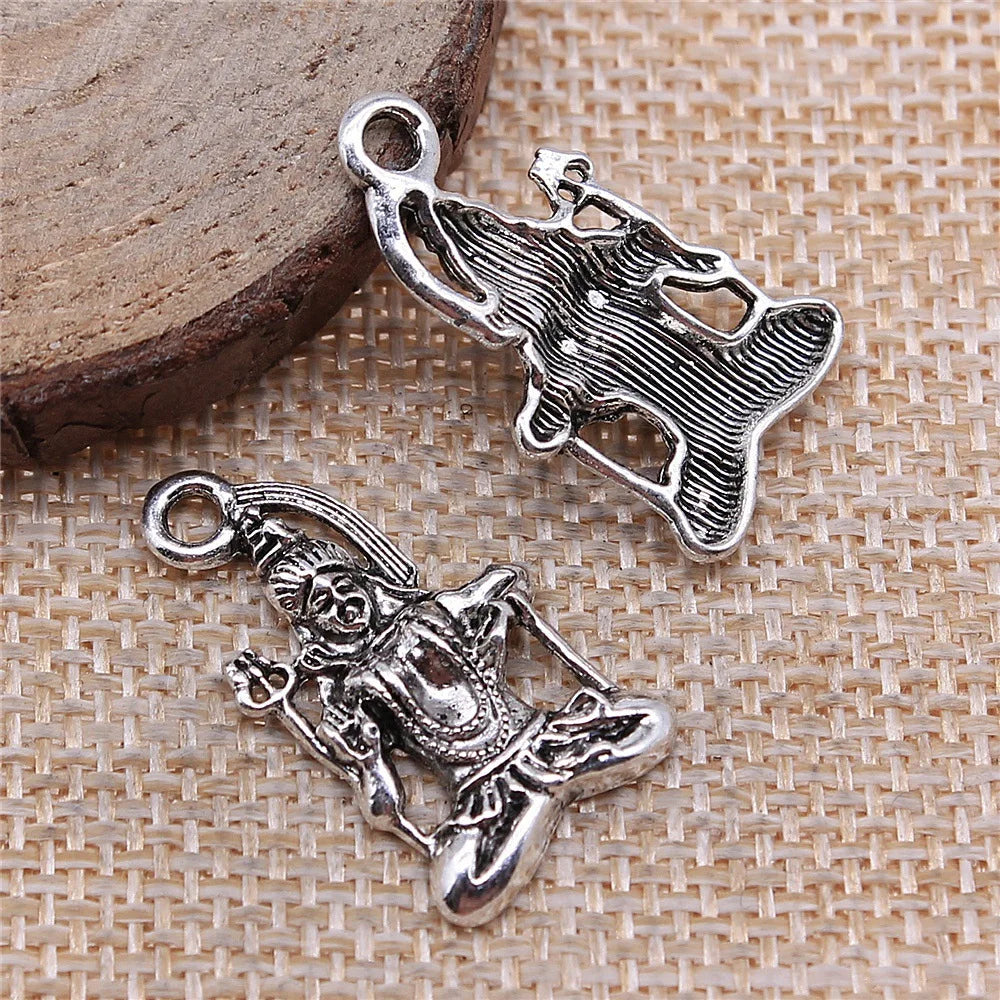 15x26mm 1.7g Antique Silver Zinc Alloy Indian Deity Charm Pendant for DIY Jewelry Making