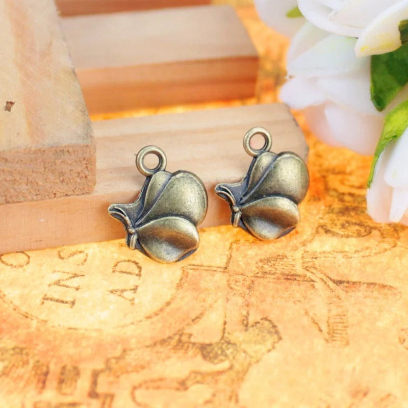 15x13MM Antique Silver Zinc Alloy Butterfly Charm Pendant for DIY Necklace Bracelet Jewelry Making