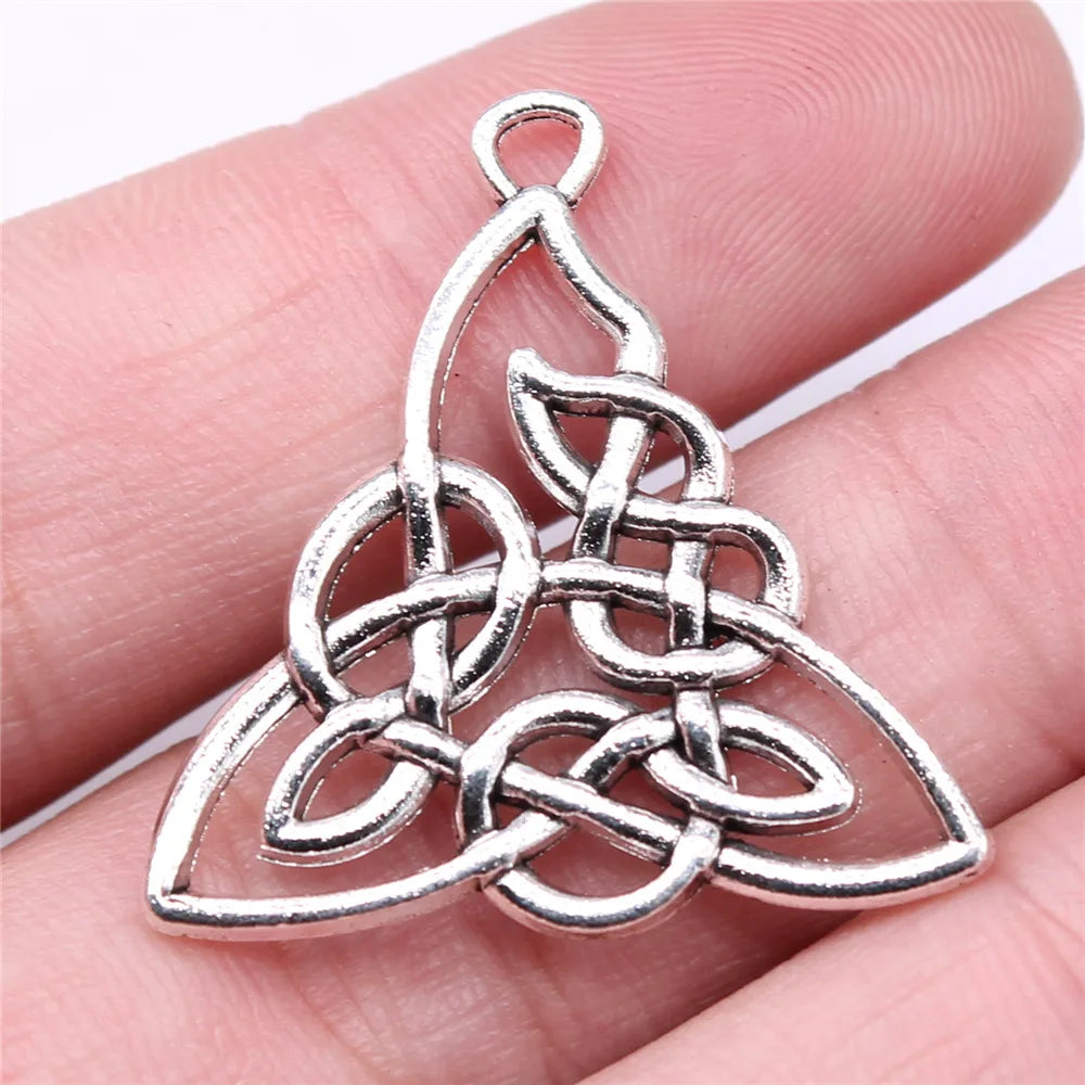 31x30mm 3.77g Multicolor Zinc Alloy Celtic Knot Charm Pendant for DIY Jewelry Making