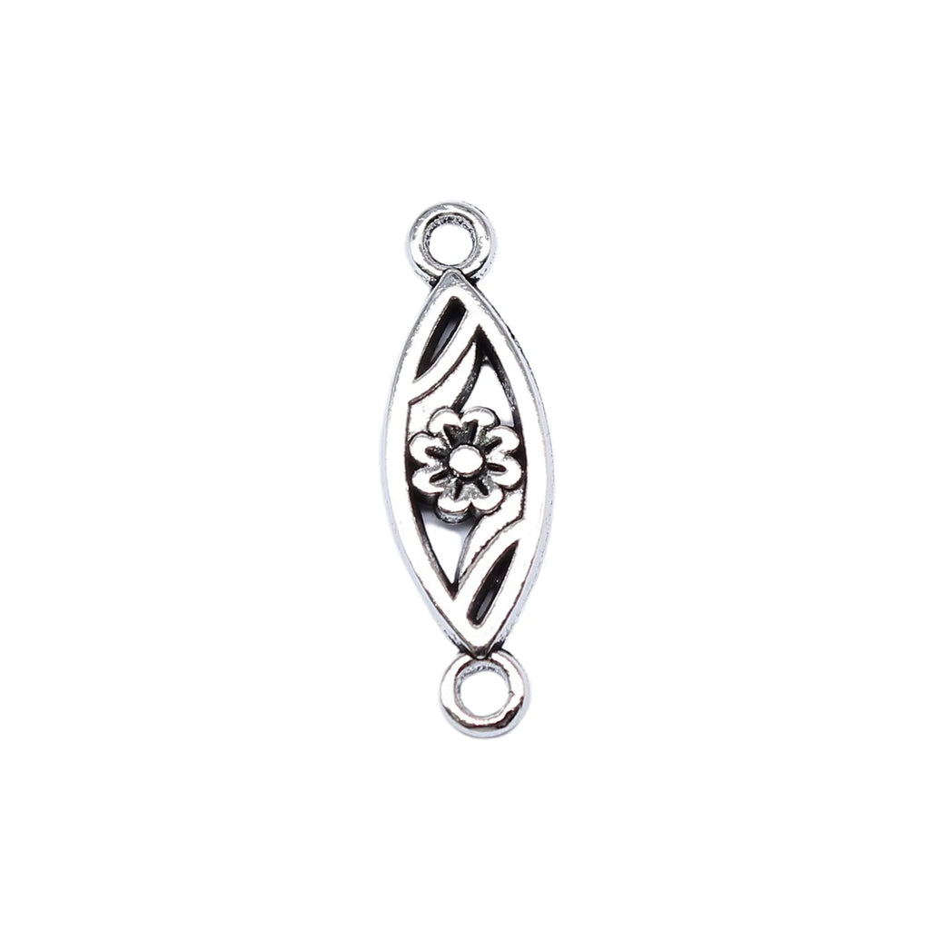 24x7mm 0.95g Multicolor Zinc Alloy Flower Connector Charm for DIY Bracelet Necklace Jewelry Making