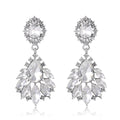 Luxury Teardrop Crystal Rhinestone Earrings For Women Elegant Bridal Wedding Party Banquet Jewelry