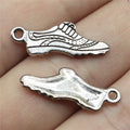 24x8mm 1g Antique Silver Zinc Alloy Dress Shoe Charm Pendant for DIY Bracelet Jewelry Making