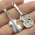 42x13mm 2g Antique Silver Zinc Alloy Violin Charm Pendant for DIY Necklace Bracelet Making