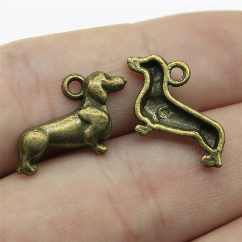 20x15mm 1g Multicolor Zinc Alloy Dog Charm Pendant for DIY Necklace Bracelet Jewelry Making