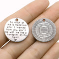 25x25mm 3.9g Antique Silver Zinc Alloy English Word Tag Charm Pendant for DIY Bracelet Necklace Making