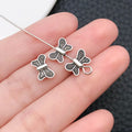 Antique Silver Zinc Alloy Butterfly Feather Angel Wing Spacer Beads for DIY Bracelet