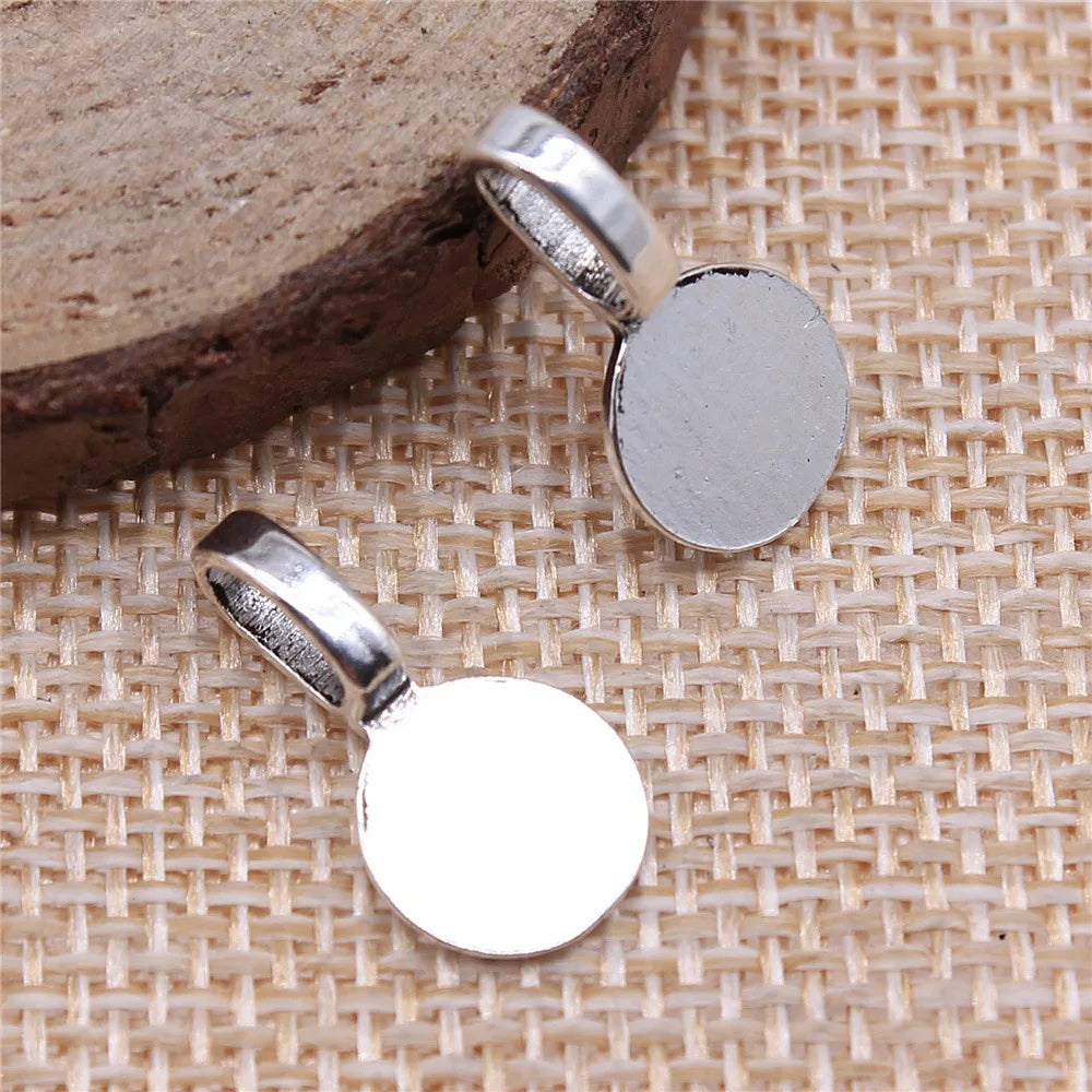 18x9mm 0.8g Multicolor Zinc Alloy Bail Pendant Connector Findings for DIY Charms and Jewelry Making