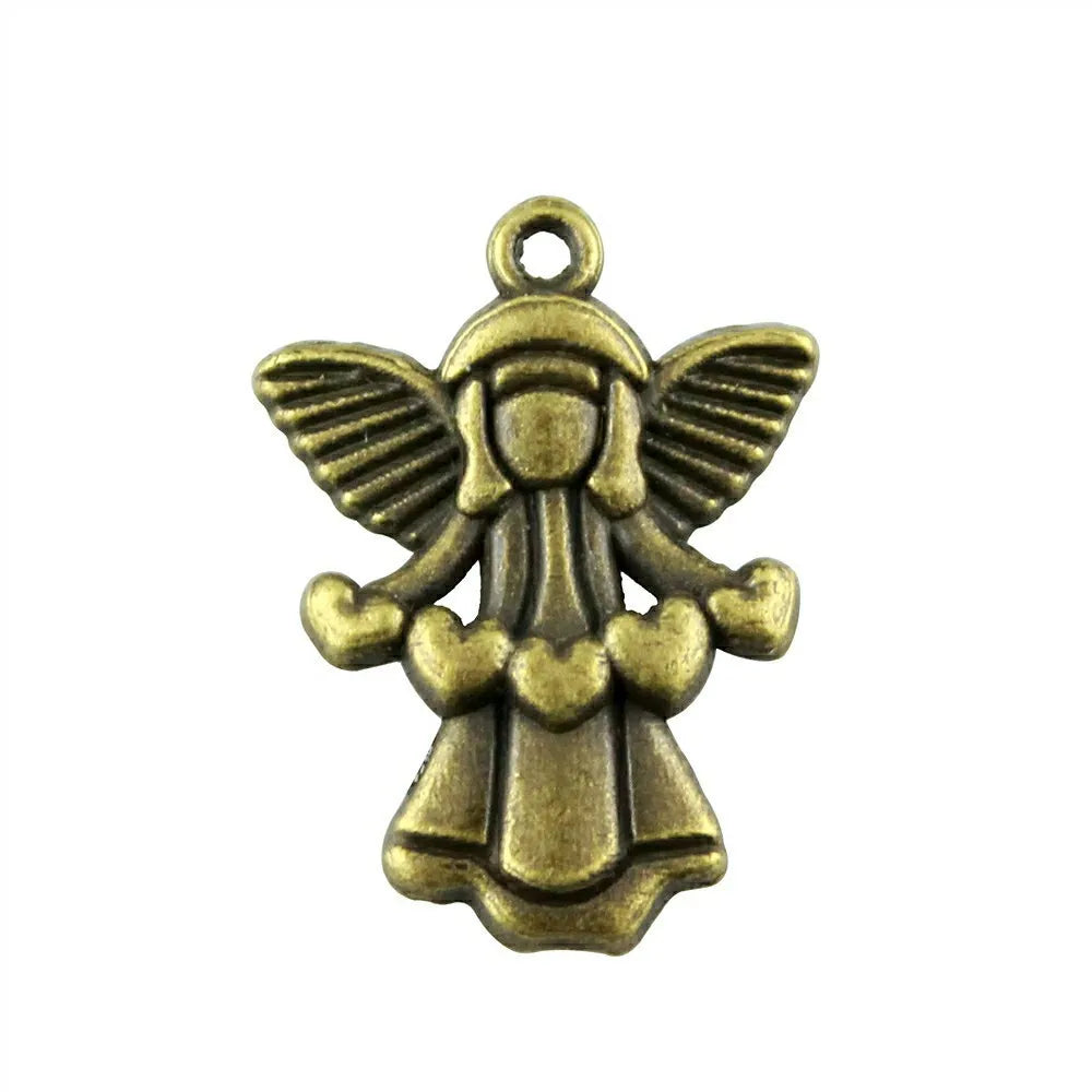 22x16mm 1.6g Multi Color Zinc Alloy Angel Figure Charm Pendant for Handmade DIY Jewelry Making