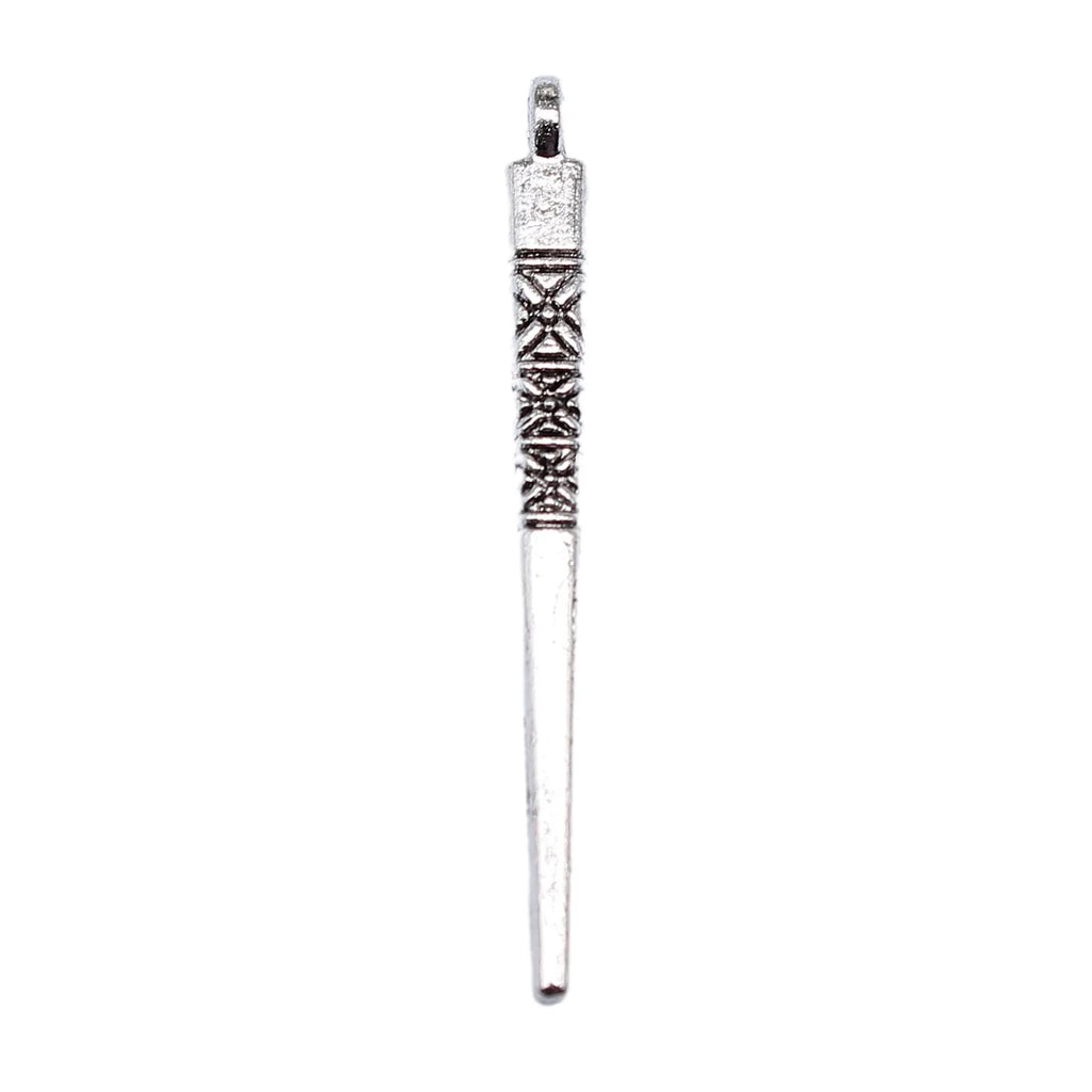 35x3.2mm 0.77g Antique Silver Zinc Alloy Cone Charm Pendant for DIY Necklace Bracelet Jewelry Making