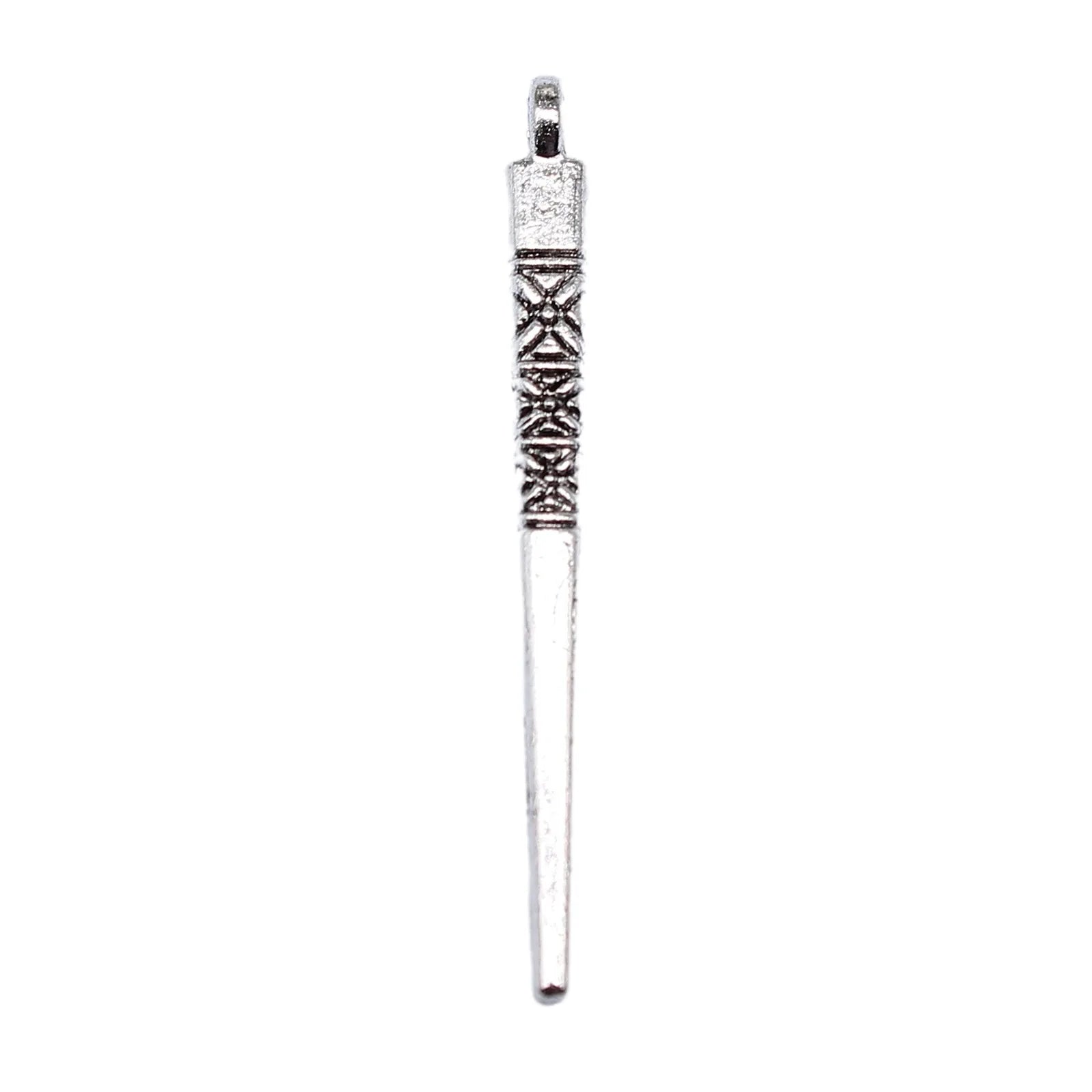 35x3.2mm 0.77g Antique Silver Zinc Alloy Cone Charm Pendant for DIY Necklace Bracelet Jewelry Making