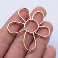 48x42mm 3.7g Multicolor Zinc Alloy Hollow Flower Charm Pendant for Necklace Earring DIY Making