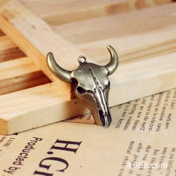 31x28MM Zinc Alloy Cow Bull Head Charm Pendant for DIY Necklace Bracelet Jewelry Making