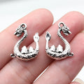 21x16mm 2.3g Antique Silver Zinc Alloy Dragon Boat Zongzi Charm Pendant for Festival Jewelry