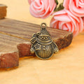 22x17MM Antique Silver Zinc Alloy Snowman Charm Pendant for DIY Necklace Bracelet Jewelry Making