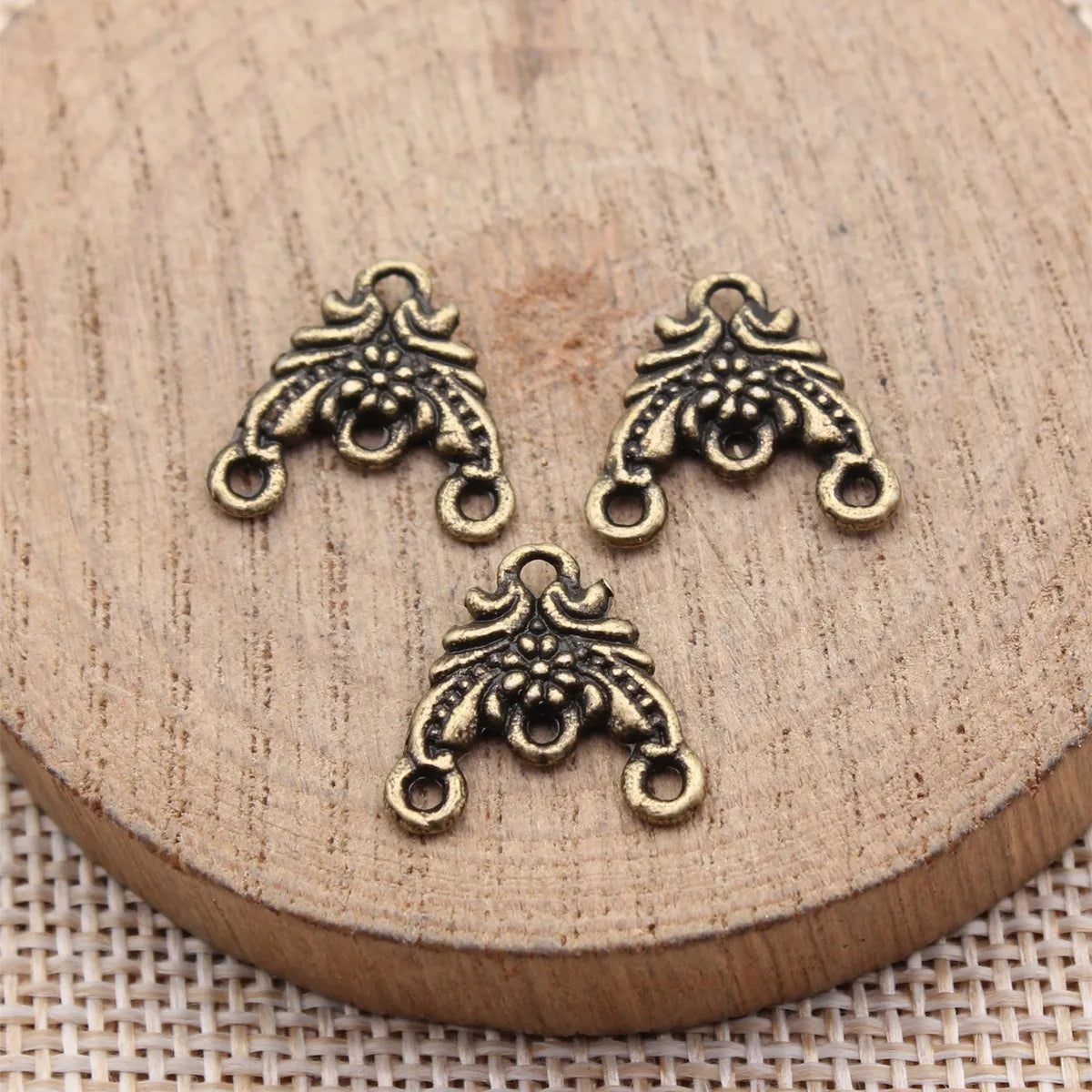 15x14mm 0.91g Multi Color Zinc Alloy Flower Earring Connector Charm for DIY Earrings Jewelry Making