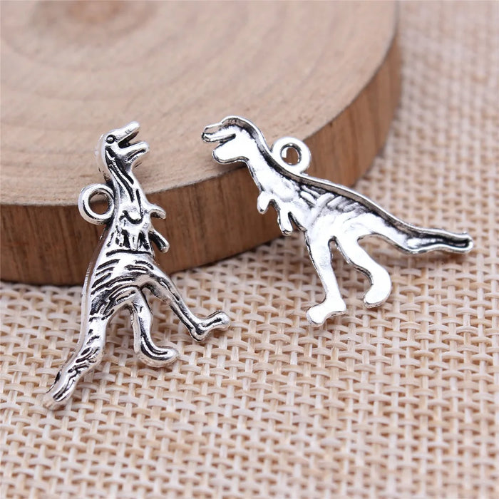 19x22mm 1.3g Antique Silver Zinc Alloy Dinosaur Charm Pendant for DIY Necklace Bracelet Jewelry Making