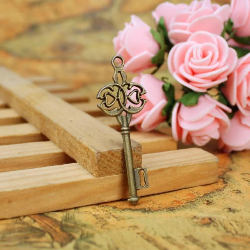 44x16MM Zinc Alloy Key Lock Charm Pendant for DIY Necklace Bracelet Jewelry Making
