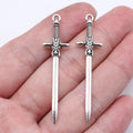 50x12mm 1.6g Multicolor Zinc Alloy Anime Cosplay Knife Weapon Charm Pendant for DIY Jewelry Making