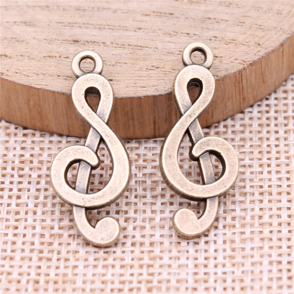 28x11mm 1.67g Multicolor Zinc Alloy Music Note Charm Pendant for DIY Necklace Bracelet Jewelry Making