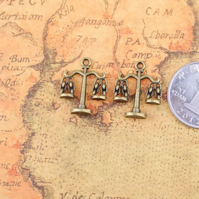 21x18MM Zinc Alloy Balance Scales Charm Pendant for DIY Necklace Bracelet Jewelry Making