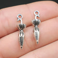 26x7mm 1.9g Antique Silver Zinc Alloy Umbrella Charm Pendant for DIY Bracelet Necklace Jewelry Making