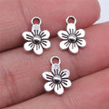12x9mm 0.6g Multicolor Zinc Alloy Small Flower Charm Pendant for Bracelet Necklace DIY Making