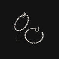 Elegant Gold Alloy Faceted Circle Hoop Stud & Clip On No Piercing Spiral Disc Fashion Earrings
