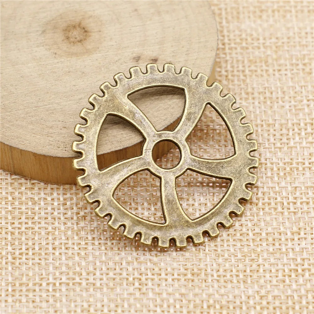 40mm 5.4g Multi-Color Zinc Alloy Large Gear Charm Pendant for Necklace Bracelet DIY Jewelry Making