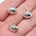 13x13x9mm 3.6g Antique Silver Zinc Alloy American Football Charm Pendant for DIY Necklace Bracelet