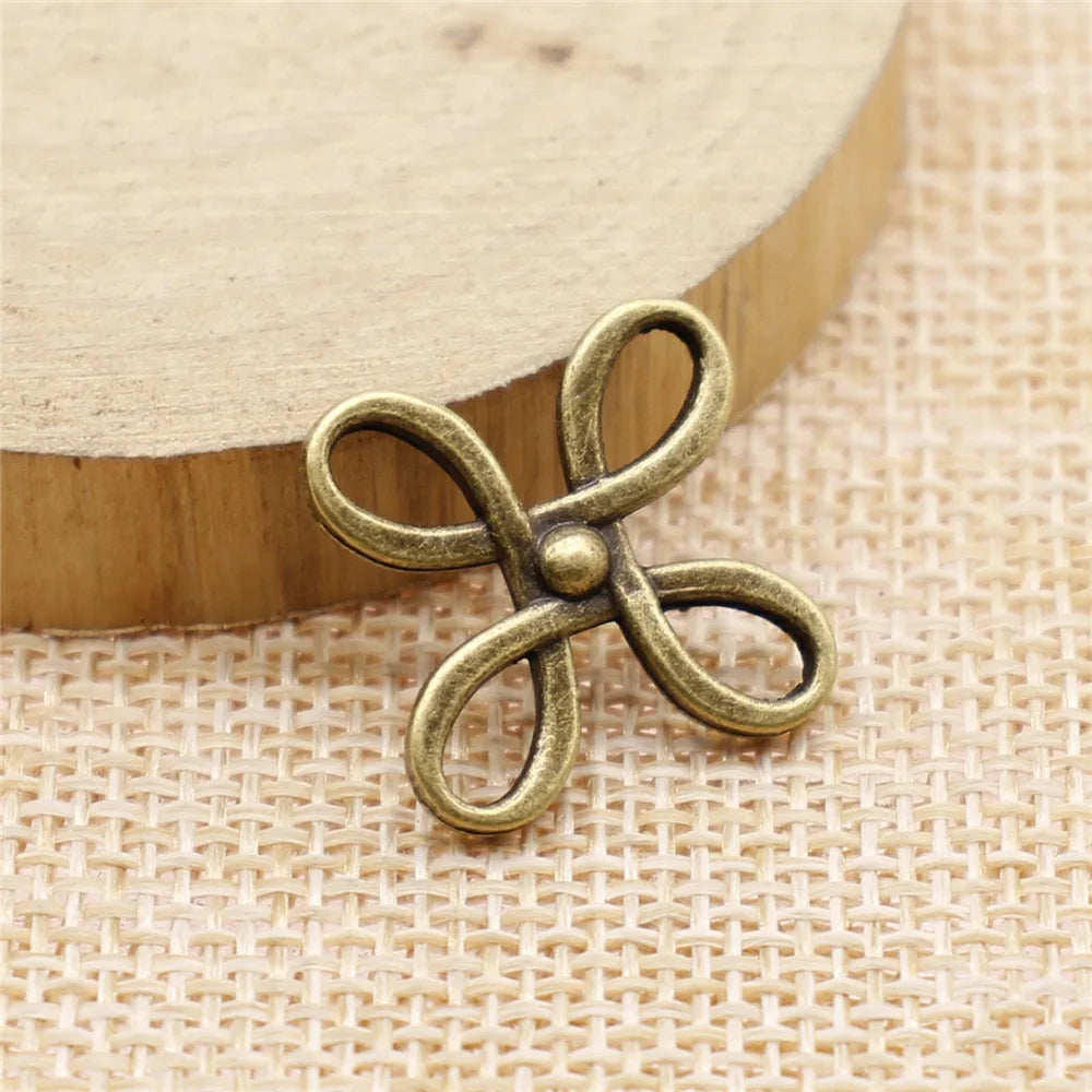 18x23mm 1.6g Multicolor Zinc Alloy Chinese Knot Connector Charm Pendant for DIY Necklace Making