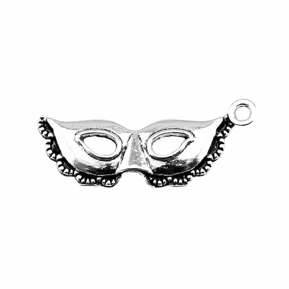 31x12mm 1.4g Multicolor Zinc Alloy Mask Charm Pendant for DIY Necklace Bracelet Jewelry Making