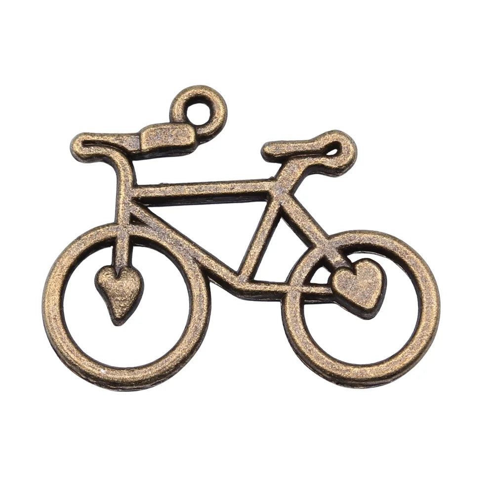 31x23mm 2.3g Multicolor Zinc Alloy Bicycle Charm Pendant for DIY Jewelry Making