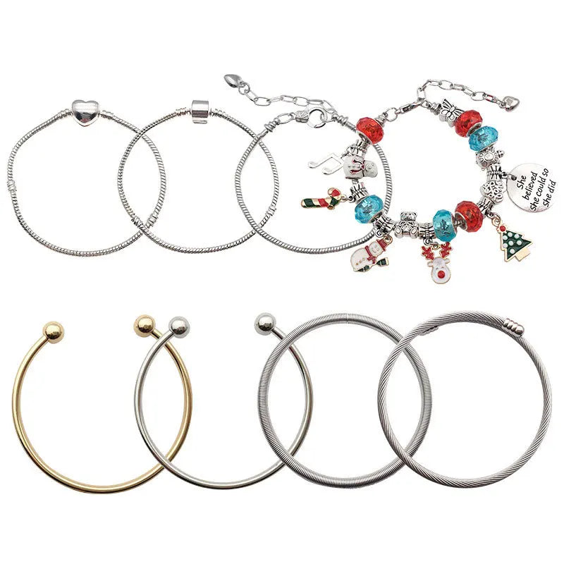 Copper Adjustable Basic Bracelet Jewelry Findings for DIY Charm Bracelet Making