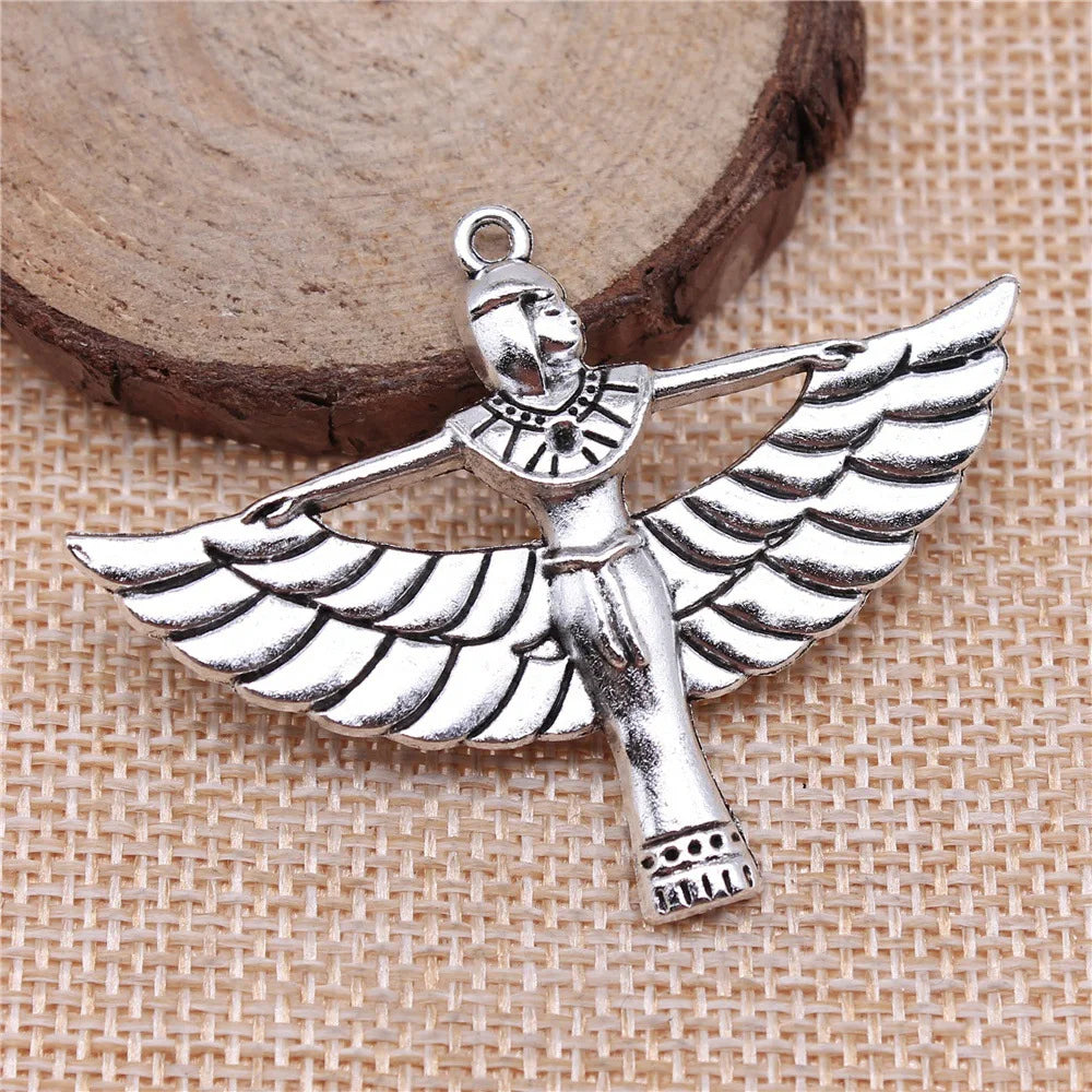42x56mm 7.8g Multicolor Zinc Alloy Egyptian Goddess Charm Pendant for DIY Necklace Bracelet Jewelry