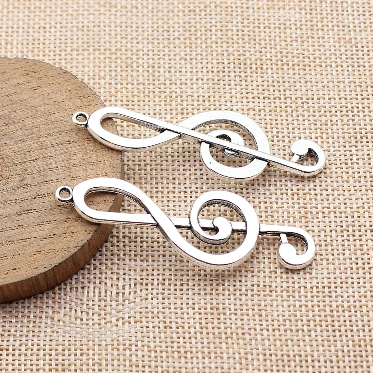 61x20mm 5.9g Antique Silver Zinc Alloy Music Note Charm Pendant for DIY Necklace Jewelry Making