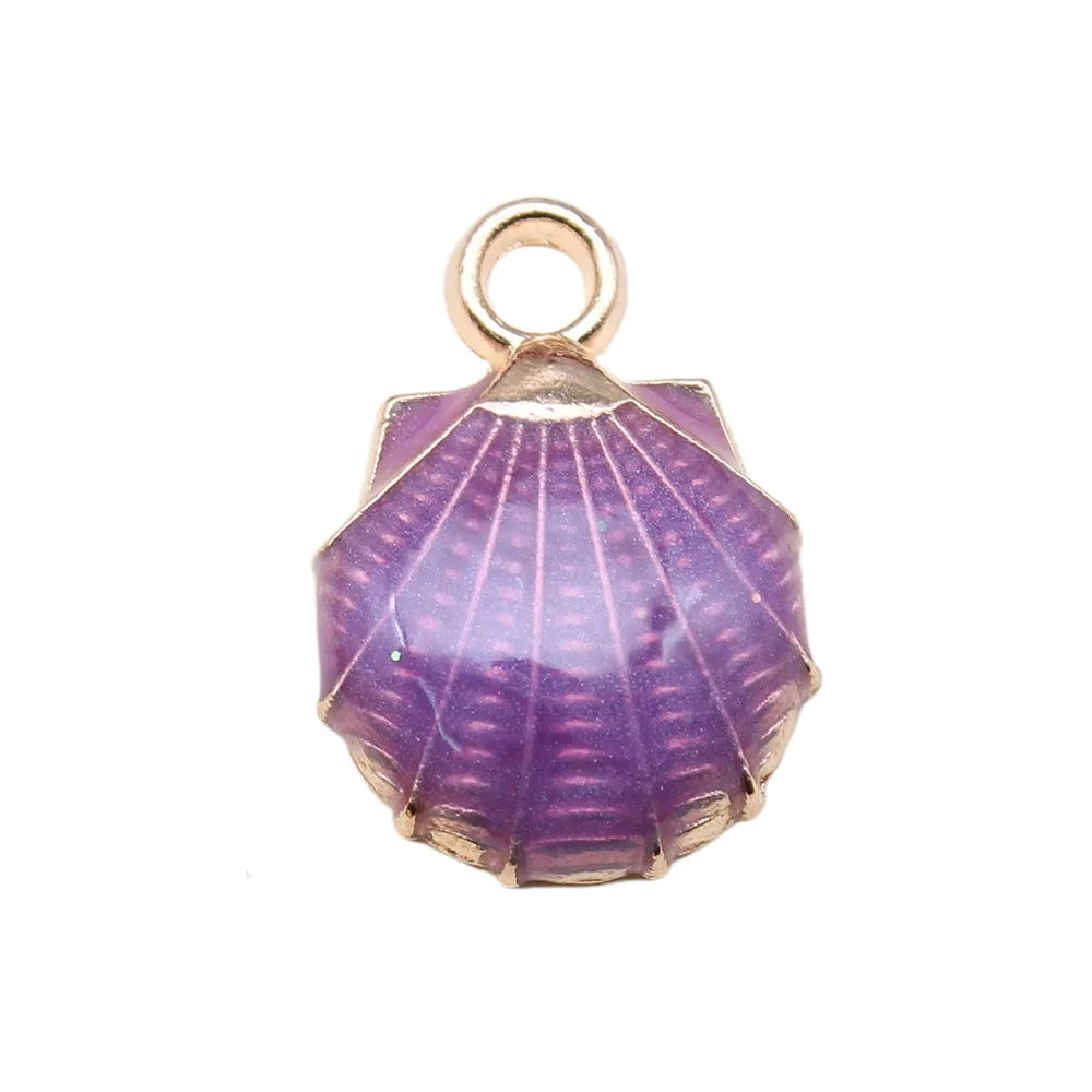 18x13mm 1.4g Multicolor Zinc Alloy Shell Charm Pendant for DIY Necklace Earring Bracelet Making