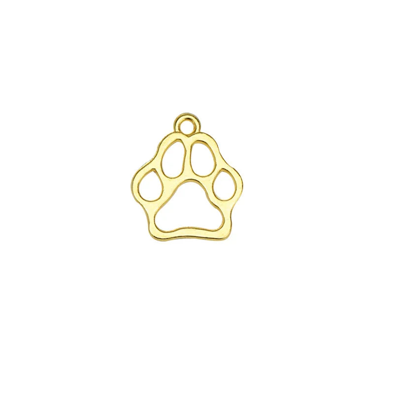 20x17MM Zinc Alloy Paw Print Charm Pendant for DIY Necklace Bracelet Jewelry Making